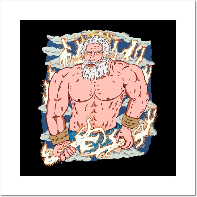 zeus god Wall Art by Ragna.cold